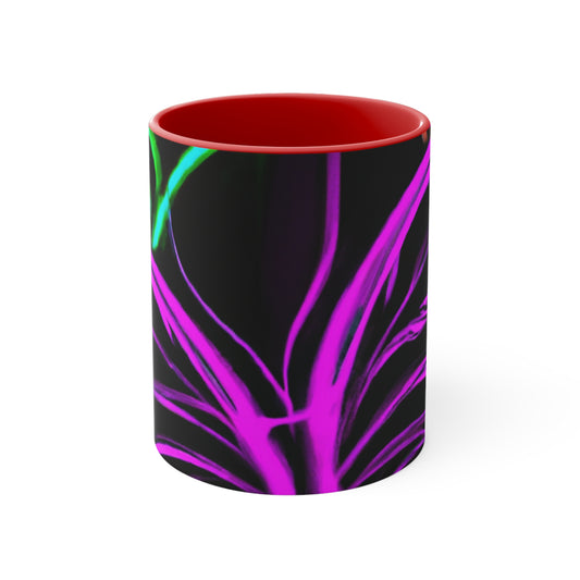 Vivid Nectarine Glitter Flutter Butterflies 11oz Mug