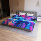 Paolo Nasini - NEON Unicorns Microfiber Duvet Cover