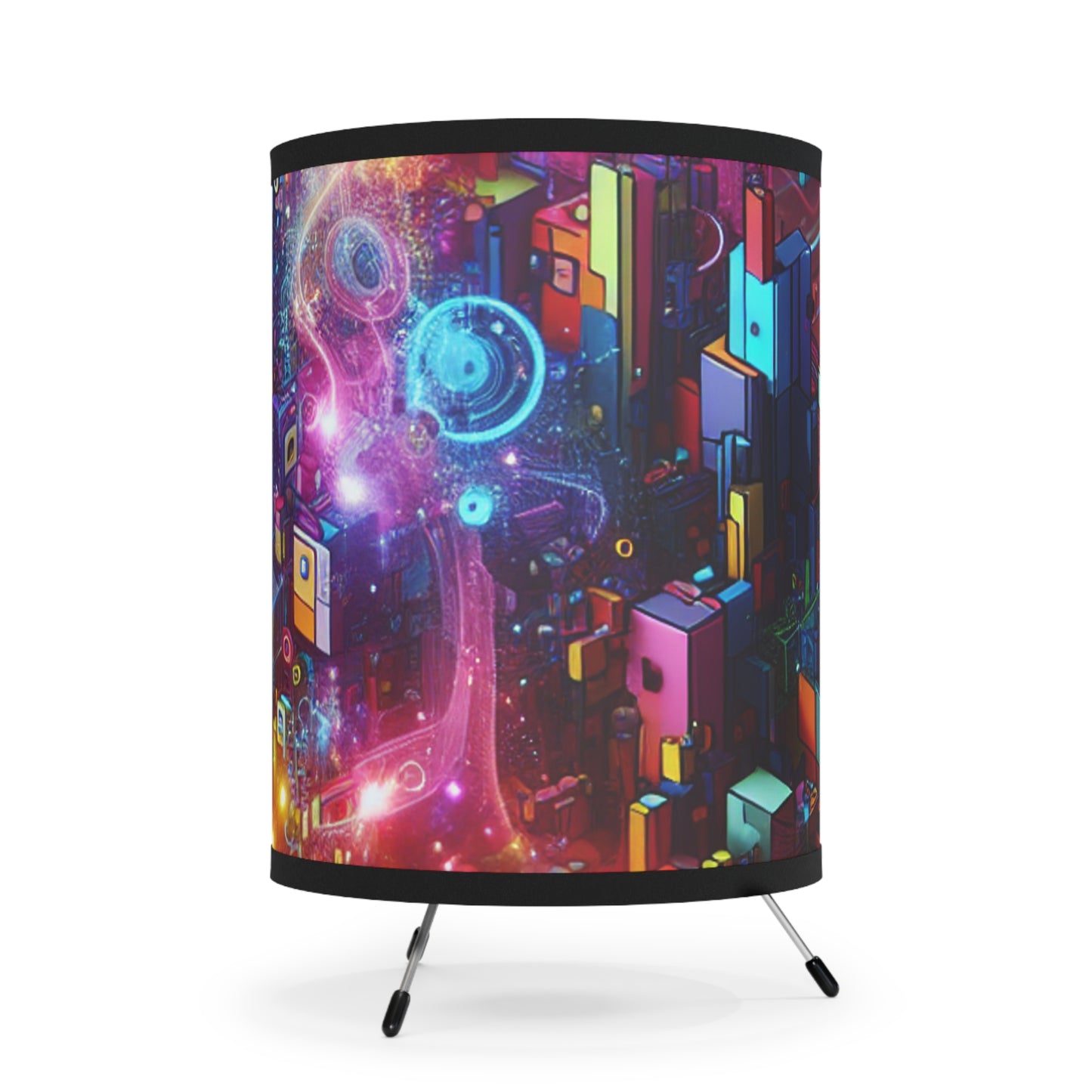 Giovanni da San remo - Trippy Infity Patterns Art Tripod Lamp