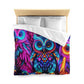 Fernando da Vinci - NEON Owls Microfiber Duvet Cover