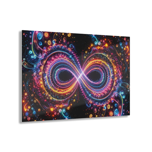 Galactic Luminosity Fractalization Trippy infity Pattern 1/4" Glossy Acrylic Art