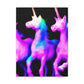 Neon Unicorn Party. NEON Unicorns Art Canvas