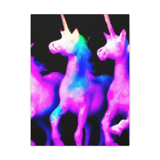Neon Unicorn Party. NEON Unicorns Art Canvas