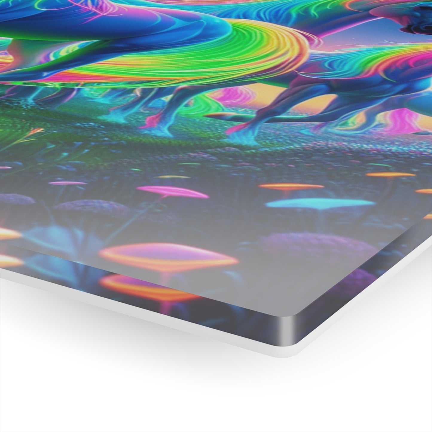 Neon Unicorn Spectacle NEON Unocrons Art 1/4" Glossy Acrylic Art