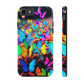 "Neon Butterfly Mural" NEON Butterflies Tough Phone Case Iphone 6 7 8 9 10 11 12 13 14 SE X XR XS Pro Max Mini Plus