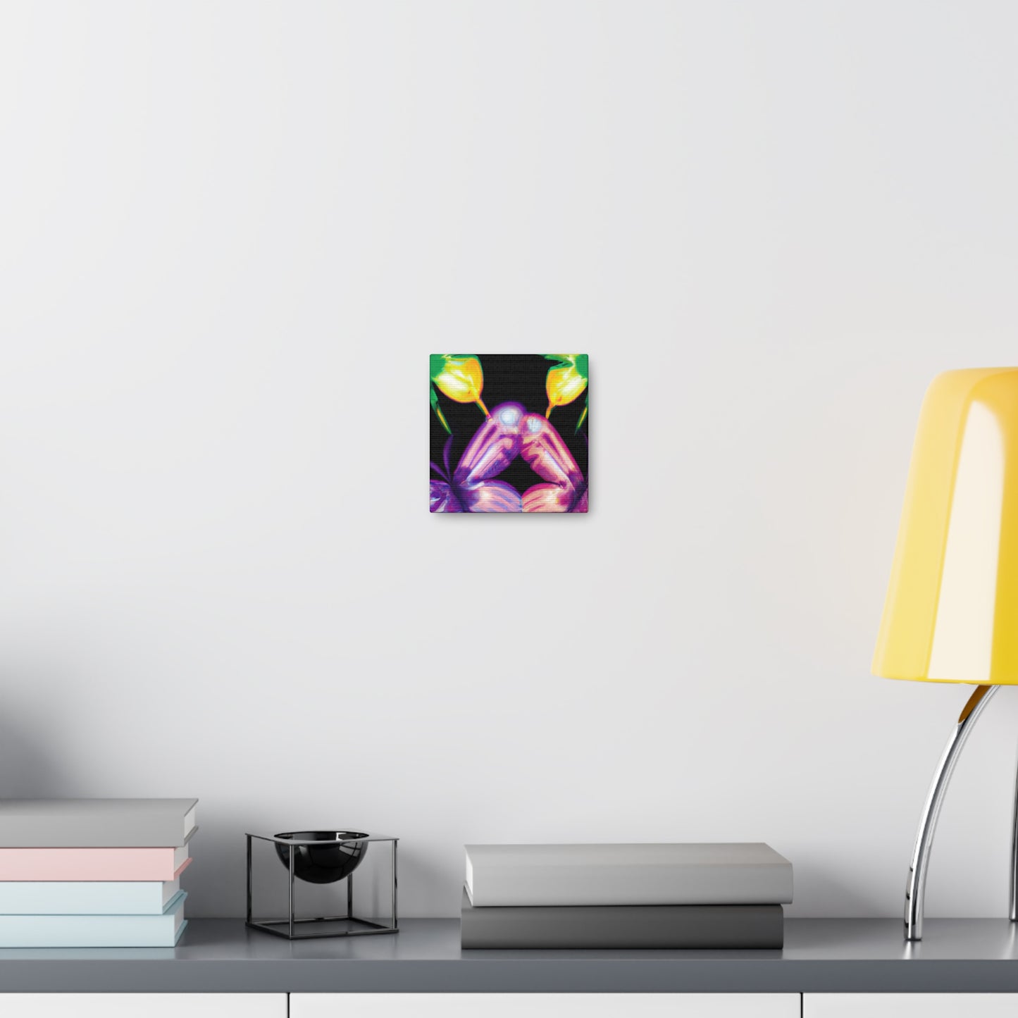 'Neon Flutter Skies' Neon Butterflies  Art Canvas