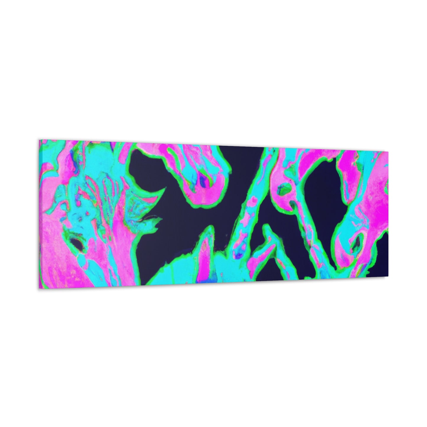 Neon Rainbow Herd NEON Unicorns Art Canvas