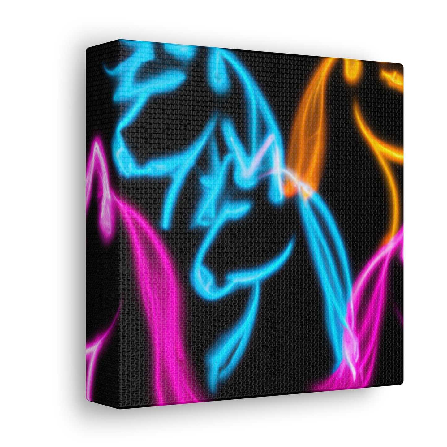 "Neon Unicorns at Dusk" NEON Unicorns Art Canvas
