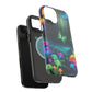 Neon Nocturne. Neon Butterflies and Mushrooms Premium Art Magsafe Magnet Tough IPhone 13 14 15 Pro Plus Max and Mini in Matte and Glossy Phone cases
