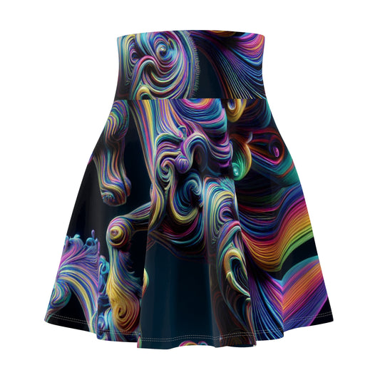 "Neon Unicorn Fantasy" -NEON Unicorns Woman' Skater Skirt