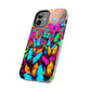 "Neonardie's Dreamscape" NEON Butterflies Tough Phone Case