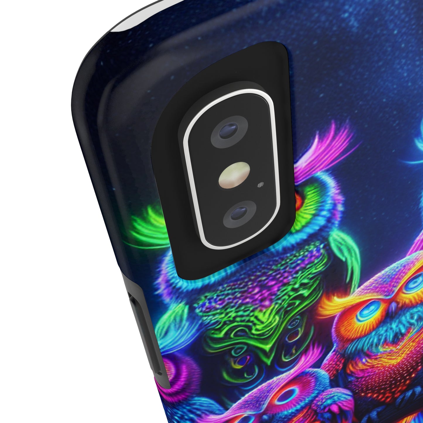 'Neon Rainbow Owls' NEON Owls Tough Phone Case