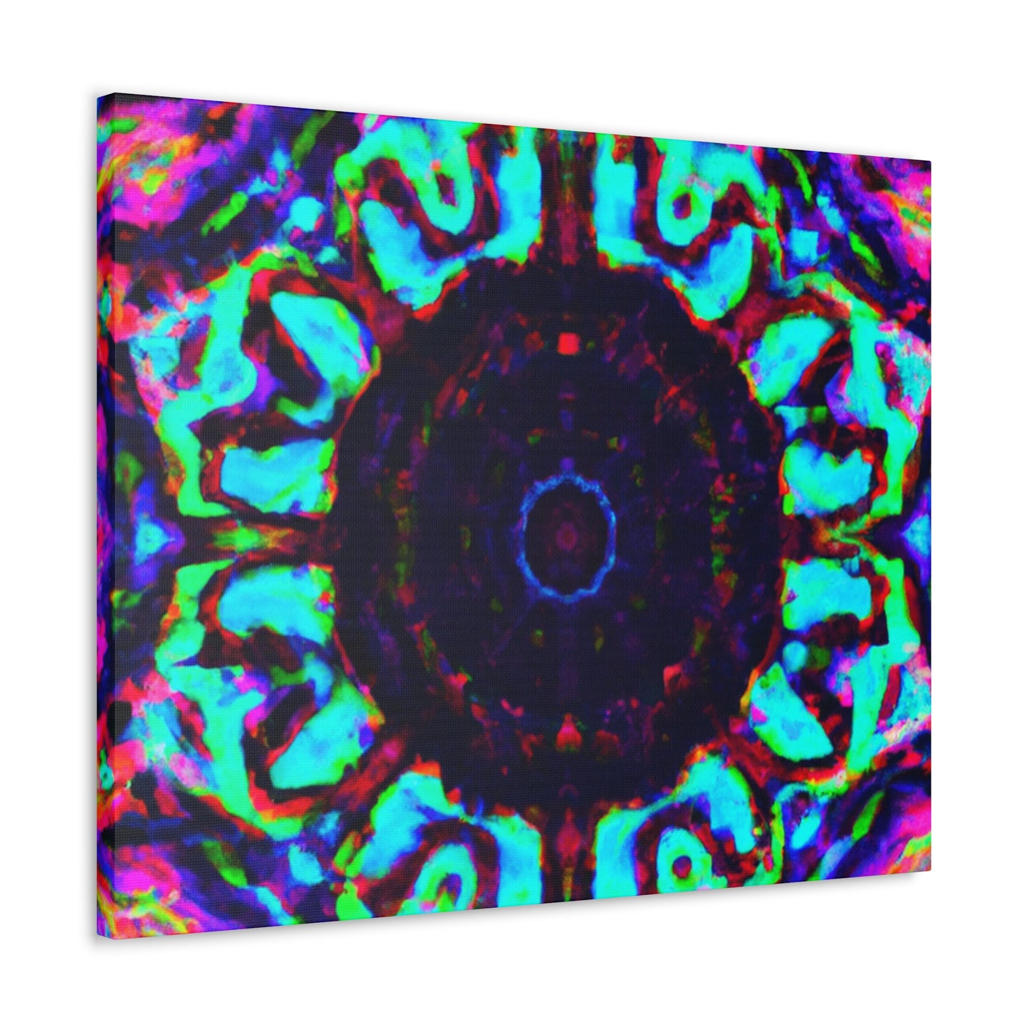 Vibrant Trippy Neon Infinity Prismatic Play. Trippy Infinity Patterns Art Canvas
