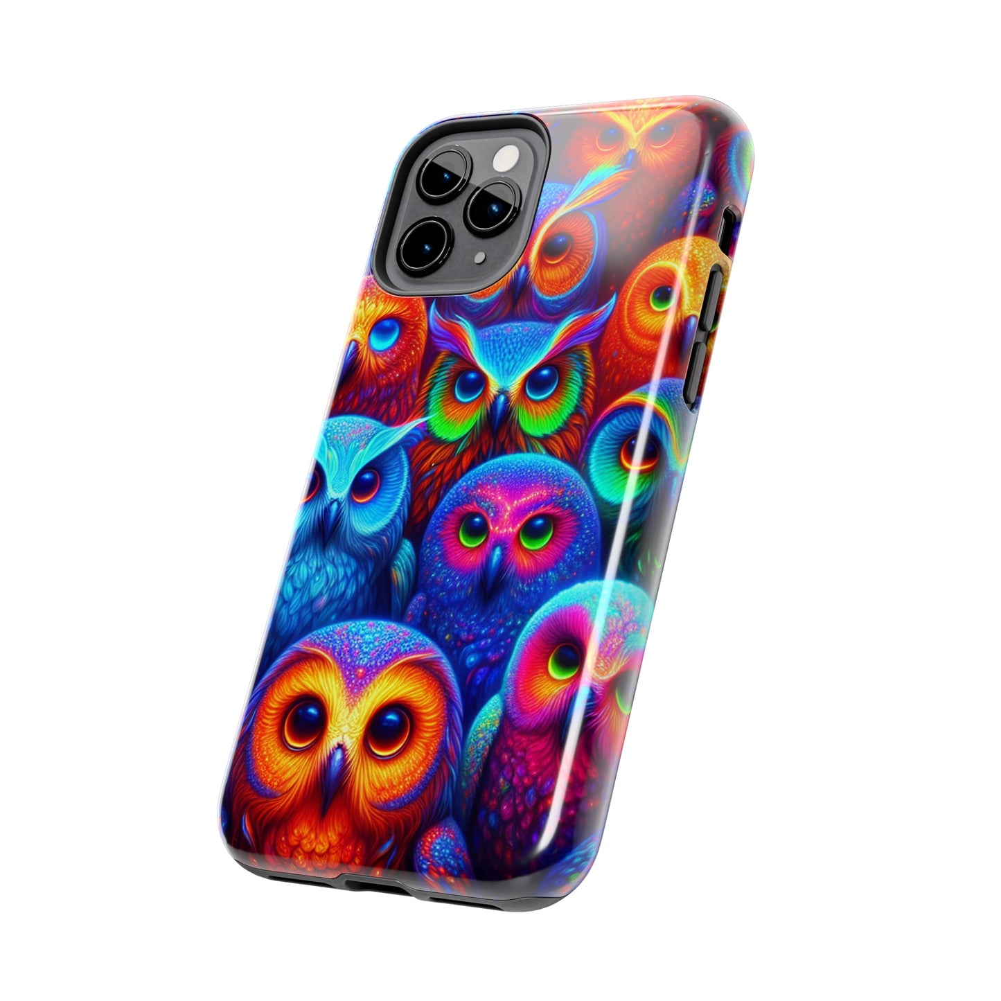 'Electric Neon Owl Harmony' NEON Owls Tough Phone Case