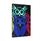 Neon Night Owls. NEON Owls Art Canvas