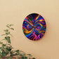 "Neon Infinity Mayhem" Infinity Patterns Art Acrylic Clock