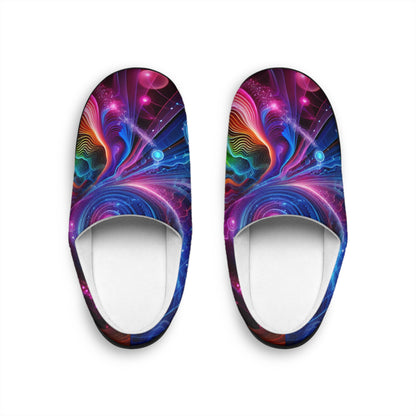 Vivid Techno-dance - Neon Butterflies Woman's Indoor Slippers