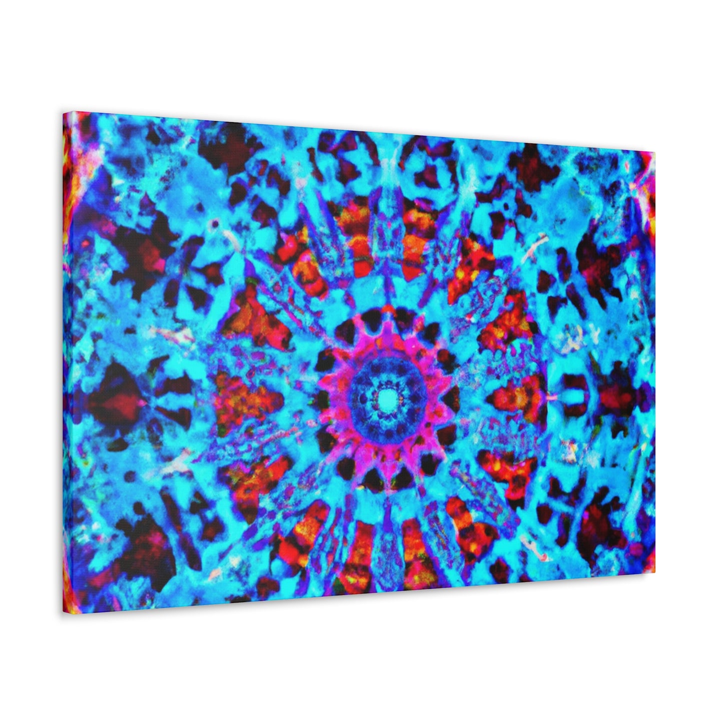 Vividly-Vortexed Neon Infinity Illumination. Trippy Infinity Patterns Art Canvas