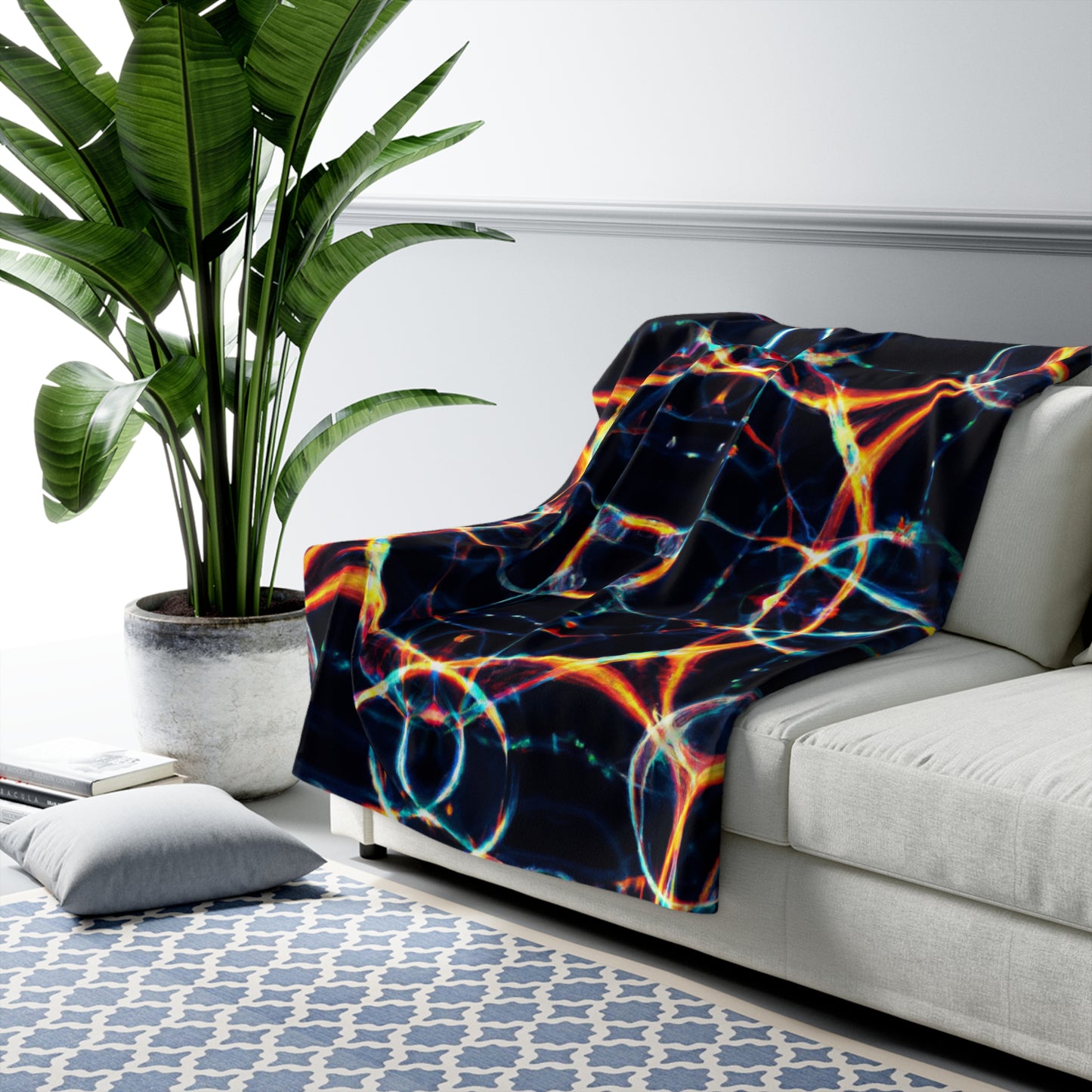 Giulio da Firenze - Trippy Infinity Patterns Sherpa Blanket