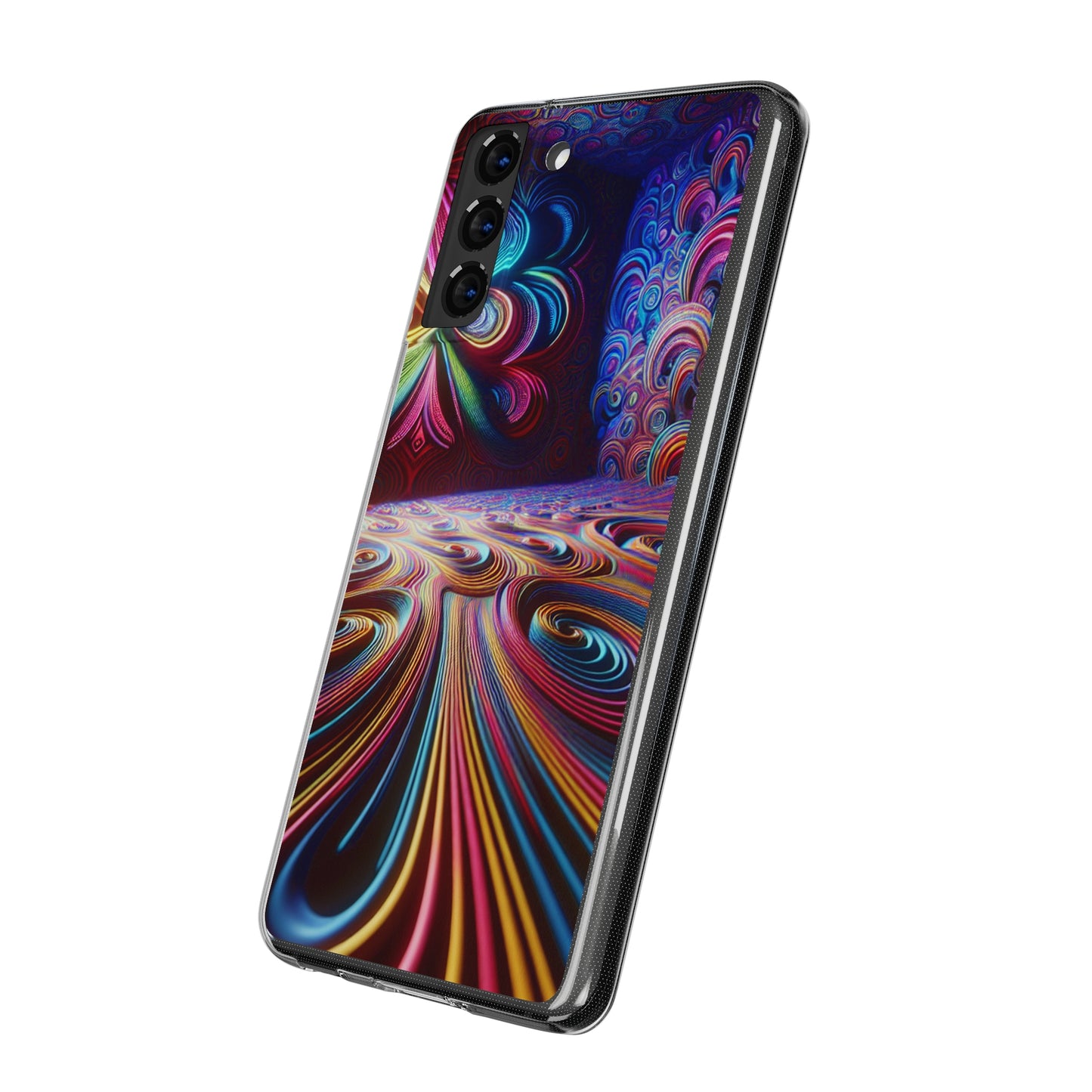 Vibin' Neon Infinity. Infinity Patterns Art Polycarbonate Phone Case