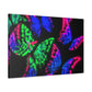"Nebula of Neon Butterflies" Neon Butterflies  Art Canvas
