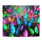 Tiberio Floriani - NEON Butterflies Microfiber Duvet Cover