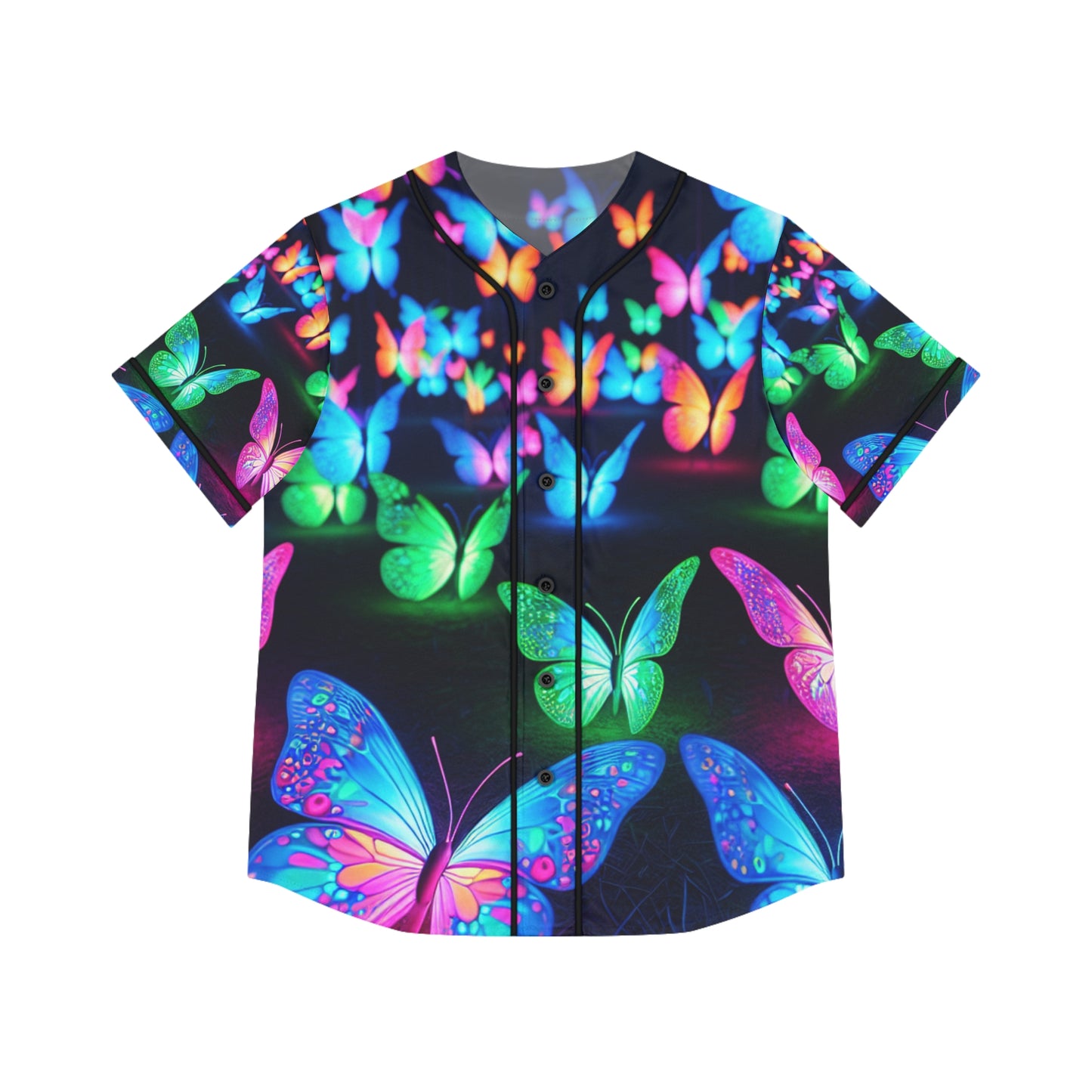"Electric Flutter" Neon Butterflies Womans Jersey