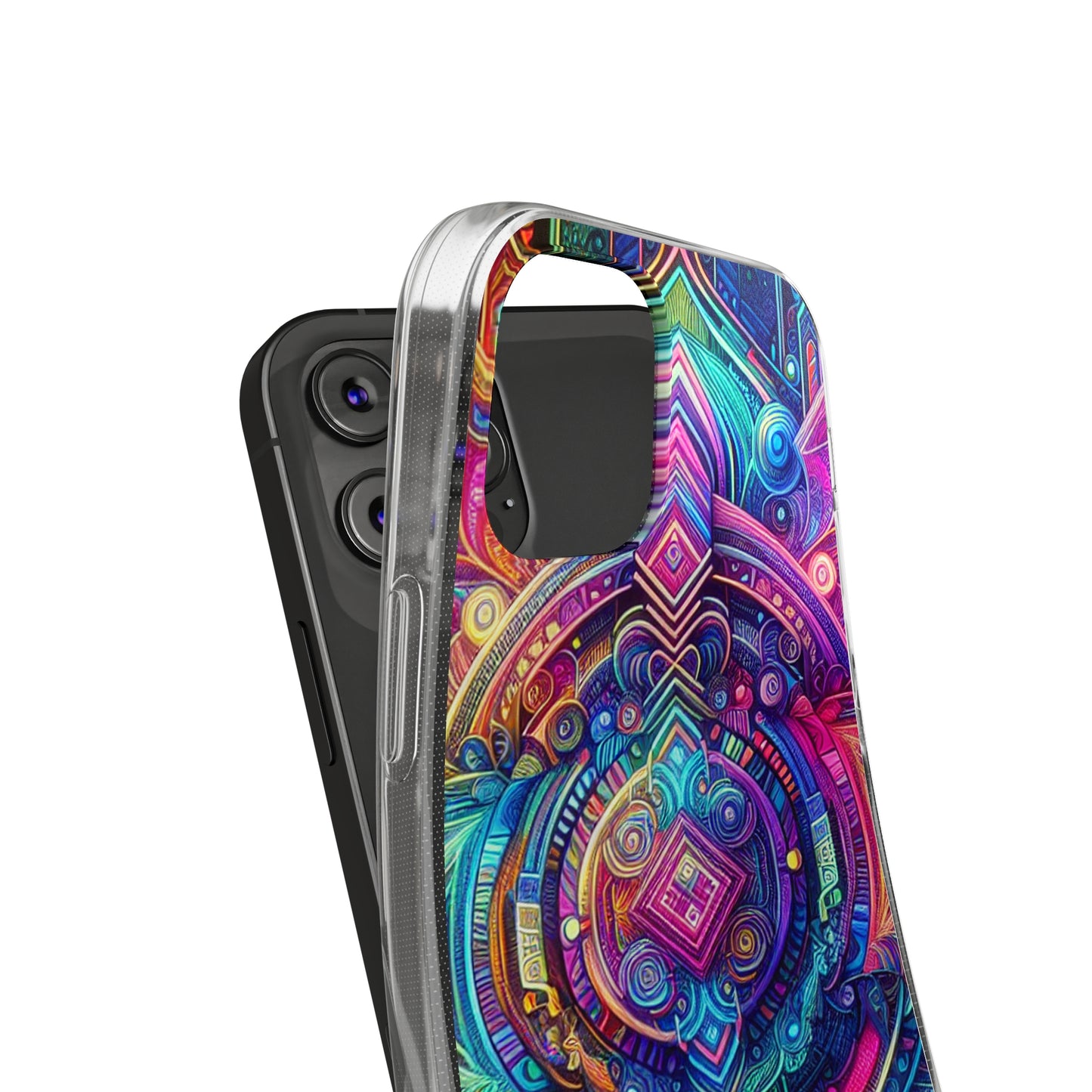 Neon Infinity Vortex Infinity Patterns Art Polycarbonate Phone Case