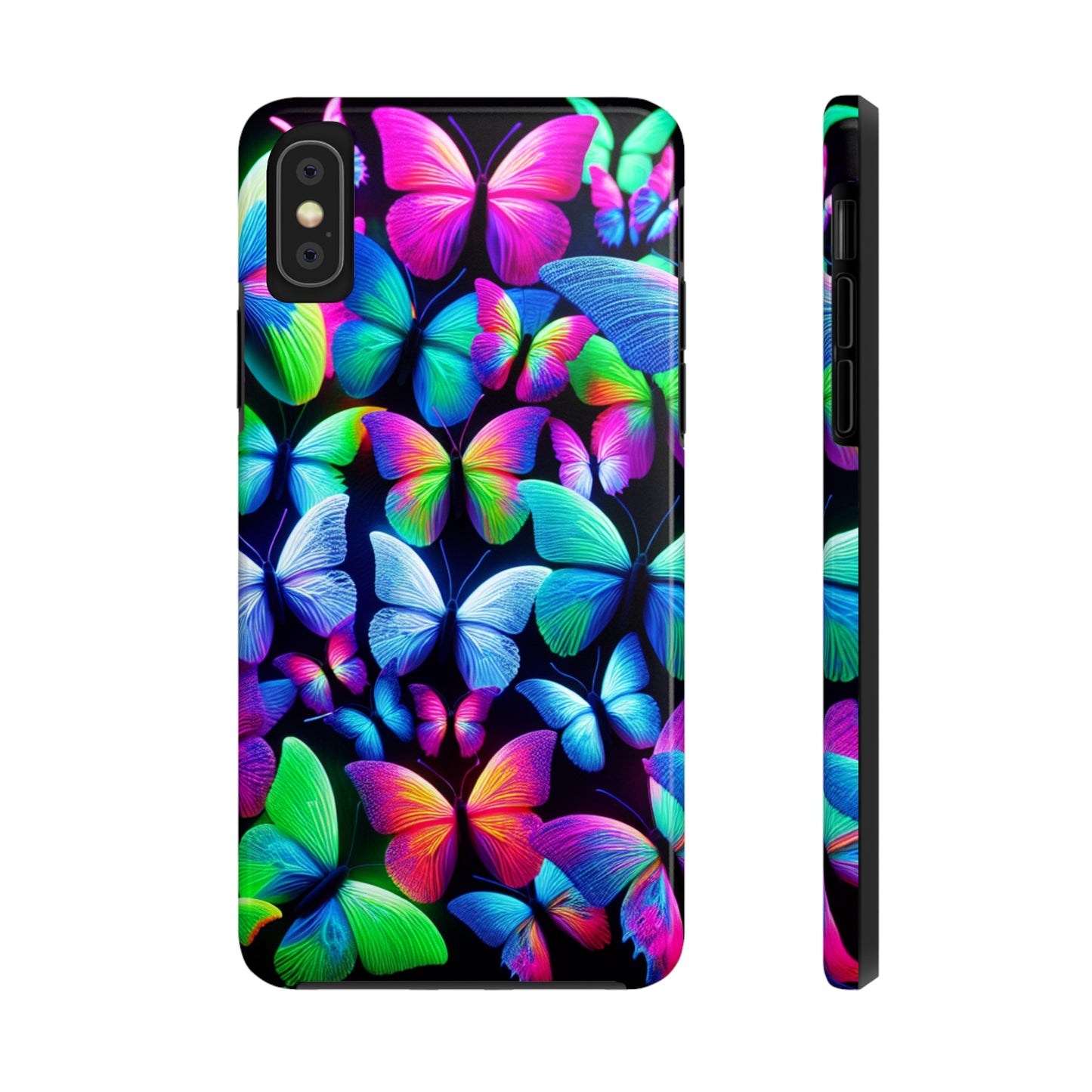 "Neon Splendor" NEON Butterflies Tough Phone Case