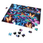 Neon Butterflies Blooms - Neon Butterflies and Mushrooms Puzzle 30, 110, 252, and 1000 Pieces