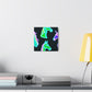 Vivid Nocturnal Unicorns. NEON Unicorns Art Canvas