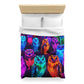 Giovanni di Guido - NEON Owls Microfiber Duvet Cover