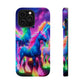 Neon Unicorn Congregation Neon Unicorns Premium Art Magsafe Magnet Tough IPhone 13 14 15 Pro Plus Max and Mini in Matte and Glossy Phone cases