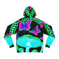 "Neon Twilight Enchantment" - Butterflies & Mushrooms AOP Hoodie