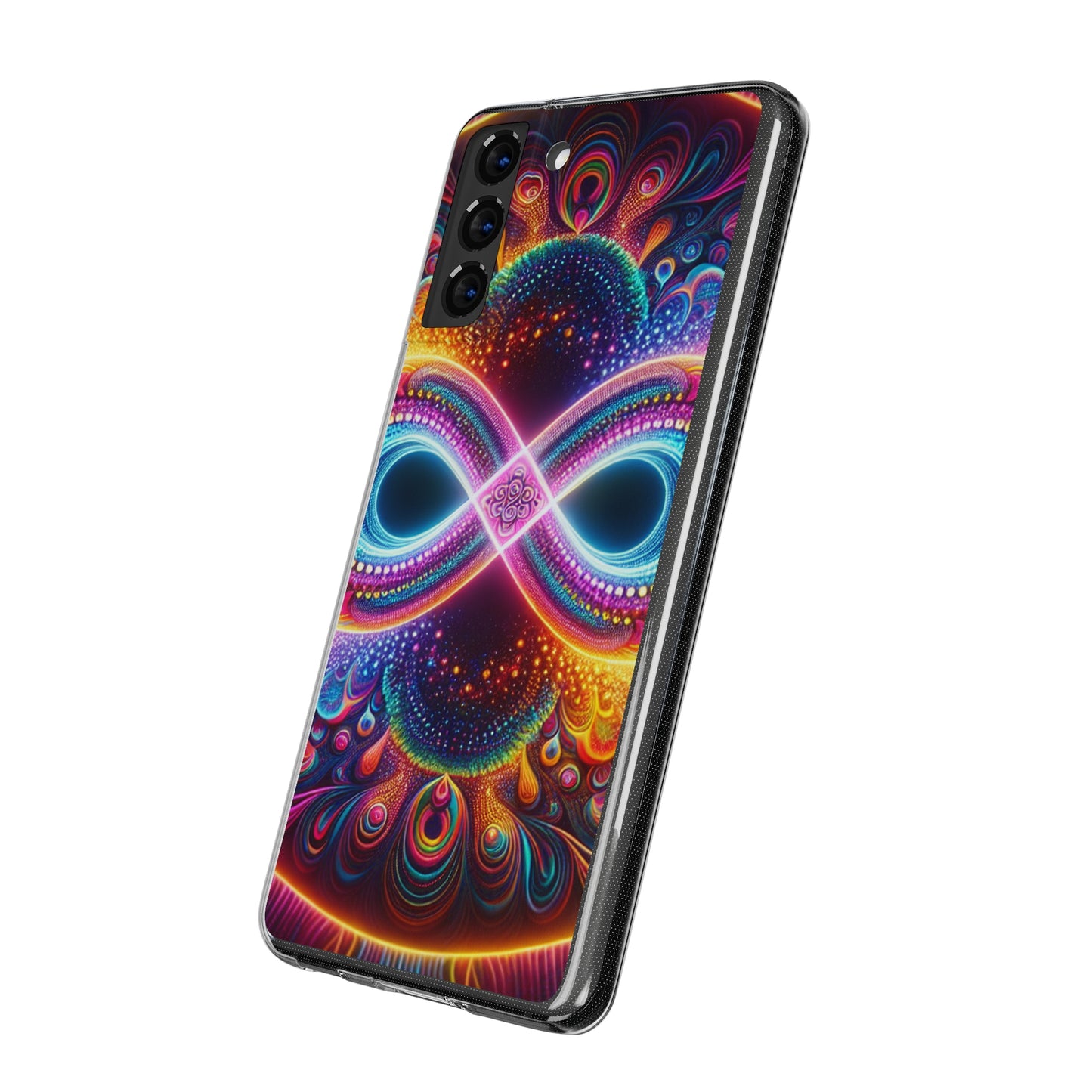 "Neon Psychedelic Infinity" Infinity Patterns Art Polycarbonate Phone Case