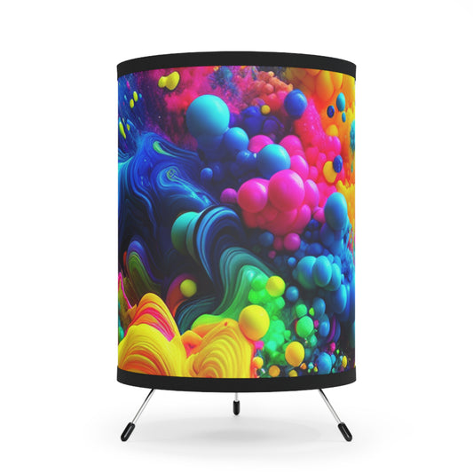 Franz Puccelli. - Trippy Infity Patterns Art Tripod Lamp