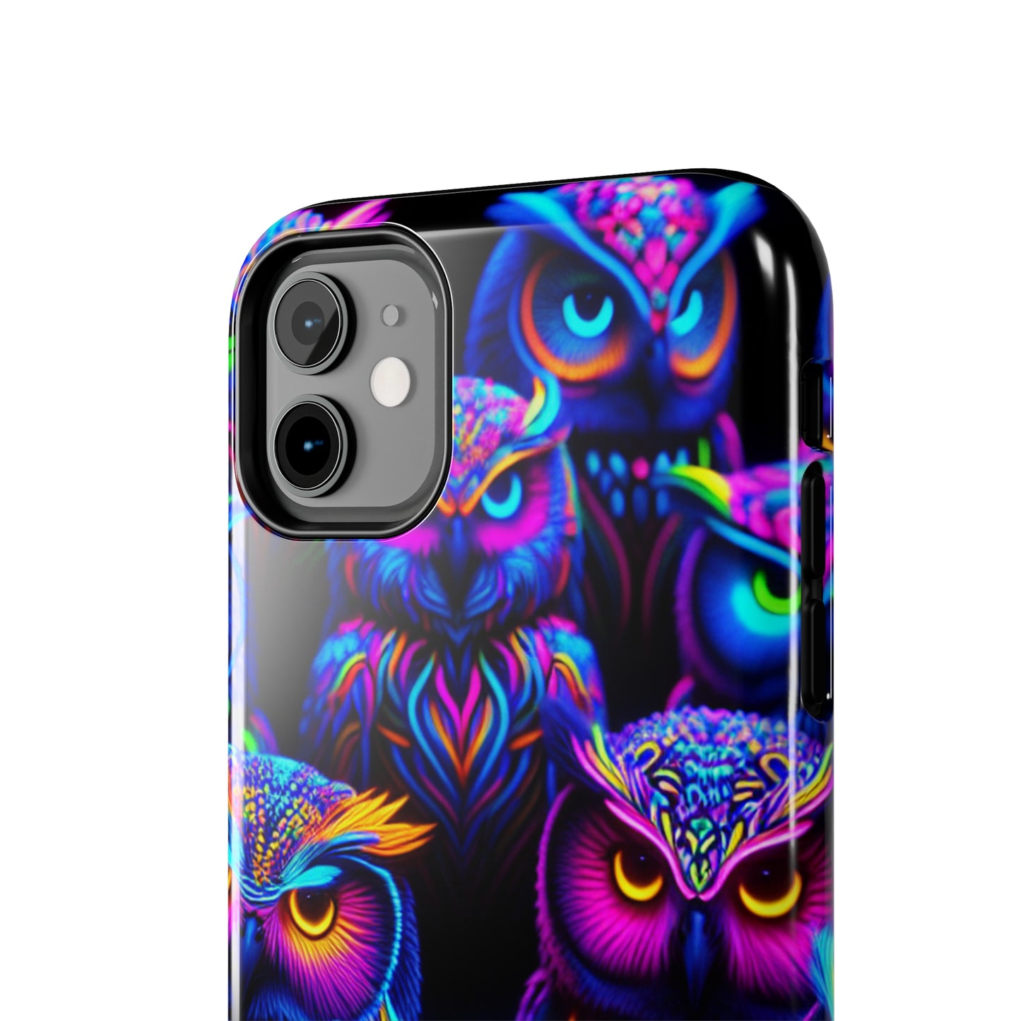 Neon Owl Congregation. NEON Owls Tough Phone Case