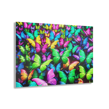 Neon Butterfly Splendor. NEON Butterflies Art 1/4" Glossy Acrylic Art