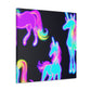 "Neon Magic" NEON Unicorns Art Canvas