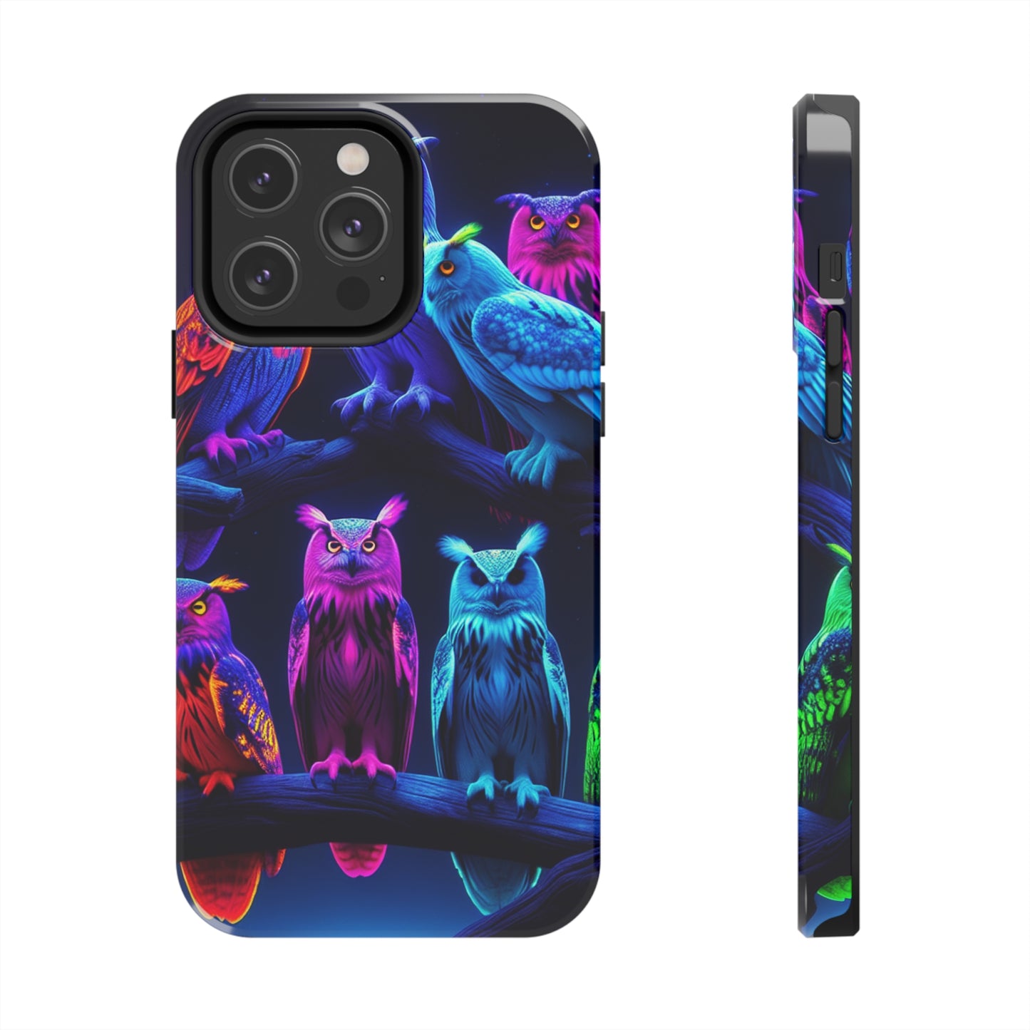 "Mystic Rally of the Neon Owls" NEON Owls Tough Phone Case