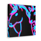 Vibrant Neon Dreamscape NEON Unicorns Art Canvas