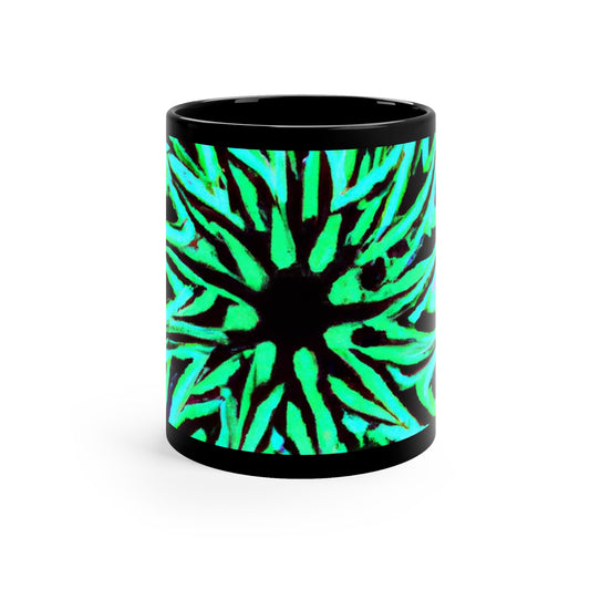 Neon Infinity Abyss. Trippy Infninty Patterns 11oz Black Mug