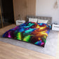 Giovanni da San Gimignano - NEON Butterflies Microfiber Duvet Cover