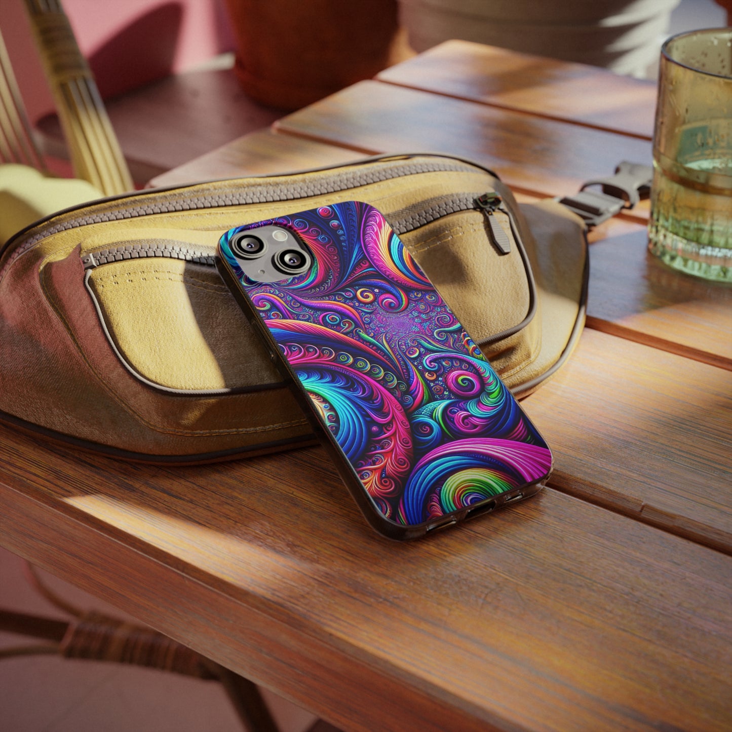 "VibranTrip Neonfinity" Infinity Patterns Art Polycarbonate Phone Case