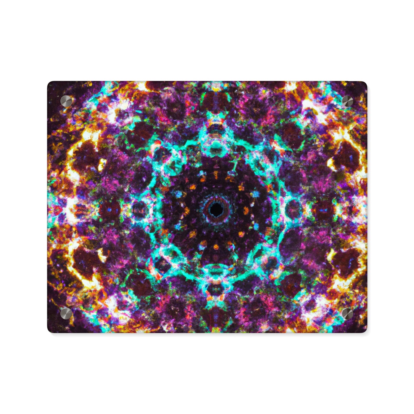 Electric Dreamscape. Trippy Infinity Patterns Acrylic Art Panel