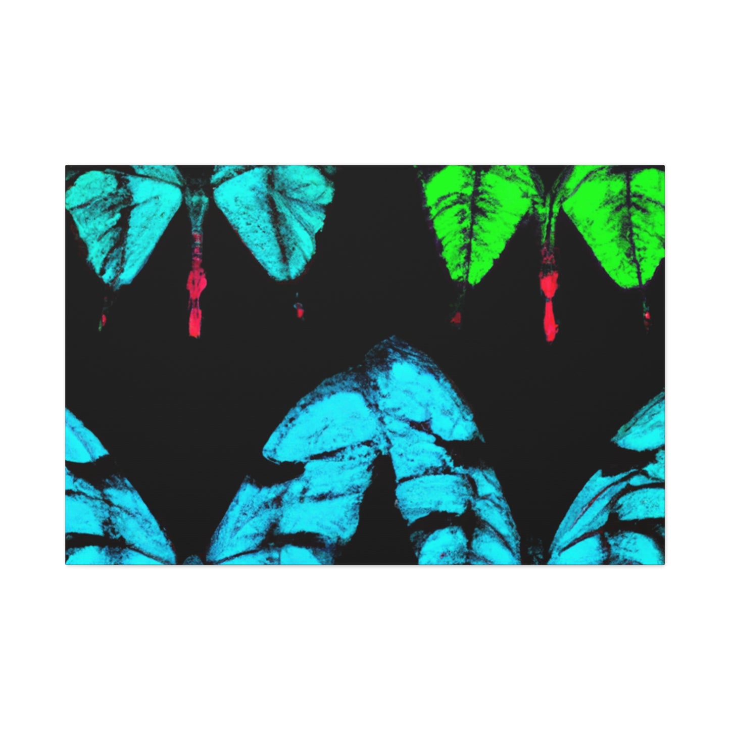 "Neon Butterfly Dreams" Neon Butterflies  Art Canvas