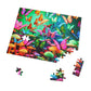 Neon Splendor. - Neon Butterflies and Mushrooms Puzzle 30, 110, 252, and 1000 Pieces