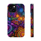 Vivid Voyage of Infinity Neon Splendor. Neon Trippy Infinity Patterns Premium Art Magsafe Magnet Tough IPhone 13 14 15 Pro Plus Max and Mini in Matte and Glossy Phone cases