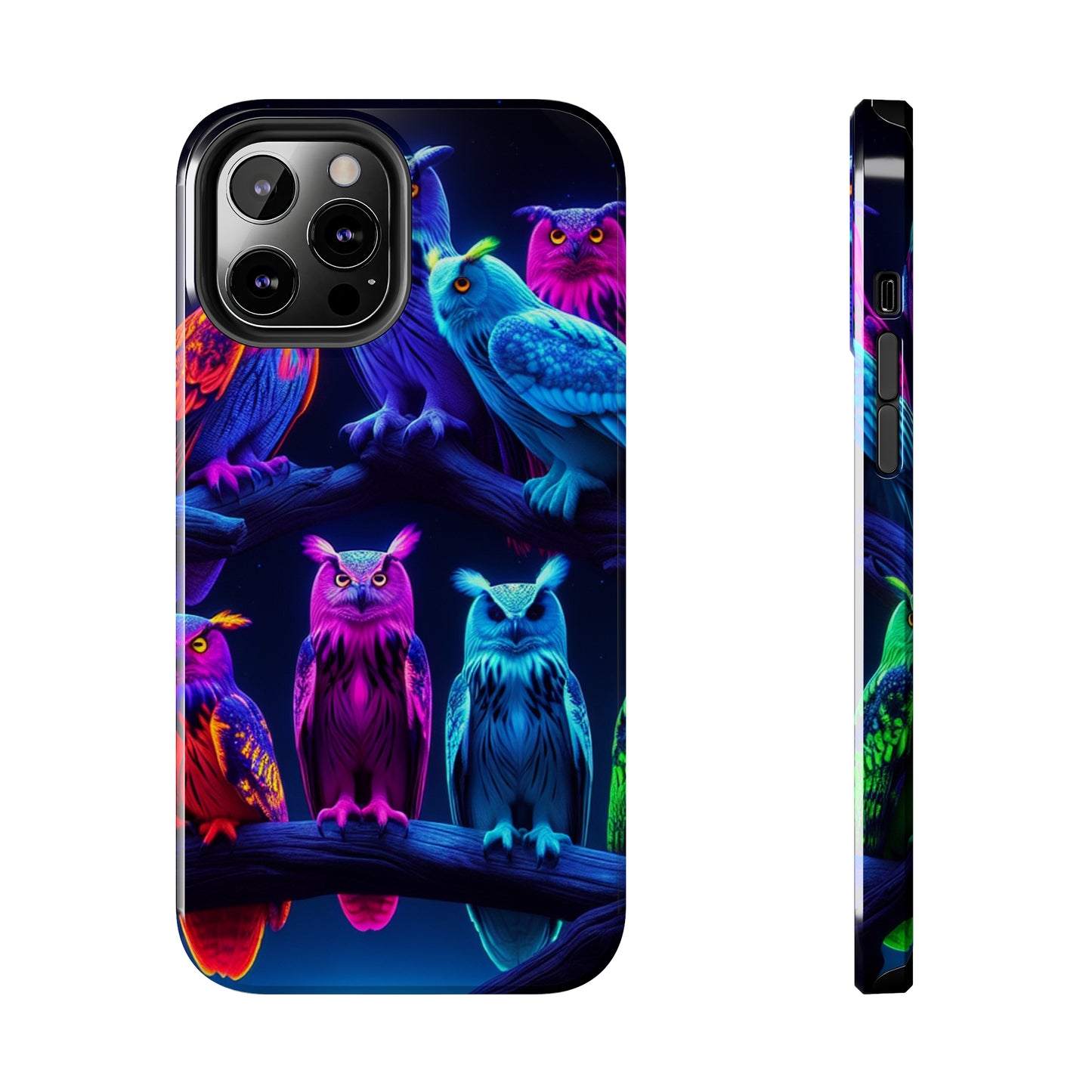 "Mystic Rally of the Neon Owls" NEON Owls Tough Phone Case