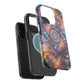 Cosmic Chromatic Mirage. Neon Trippy Infinity Patterns Premium Art Magsafe Magnet Tough IPhone 13 14 15 Pro Plus Max and Mini in Matte and Glossy Phone cases